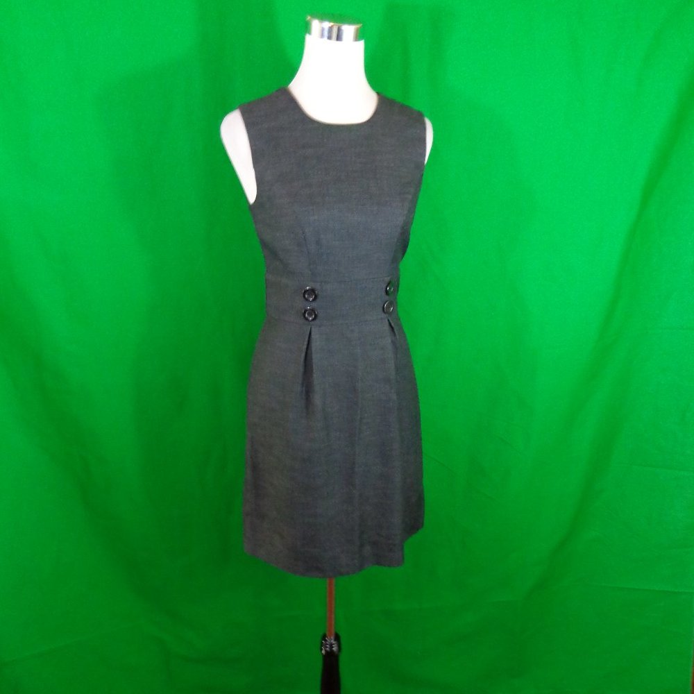 MAURICES DARK GRAY SLEEVELESS SHEATH DRESS SZ 3/4